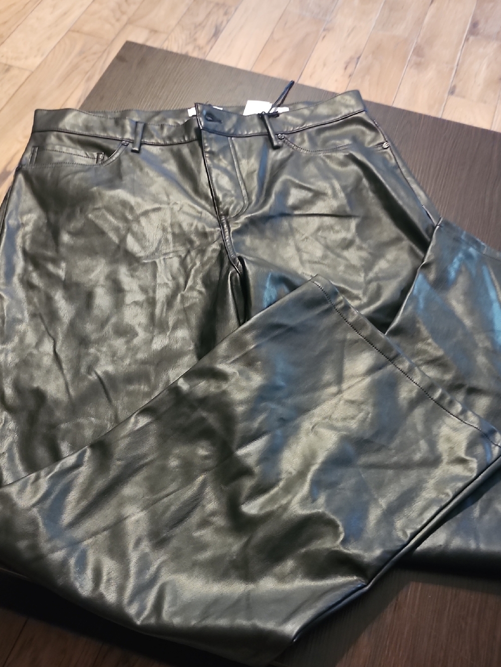 sofia by sofia vergara Black Wide-Leg Faux Leather Pants